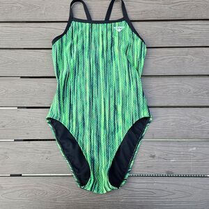 The Finals Women 1pc ZIRCON Swimsuit Swanback Back Green- Size 30 XXS  No Tag